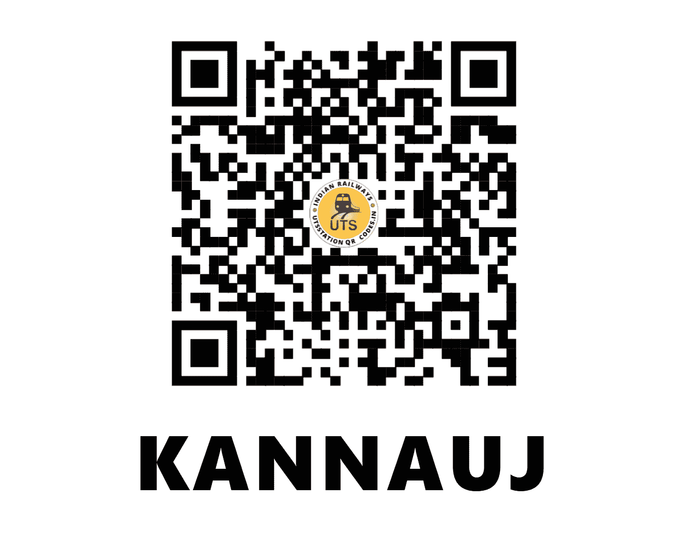 UTS QR Code for KANNAUJ - KJN - NE (UTTAR PRADESH)